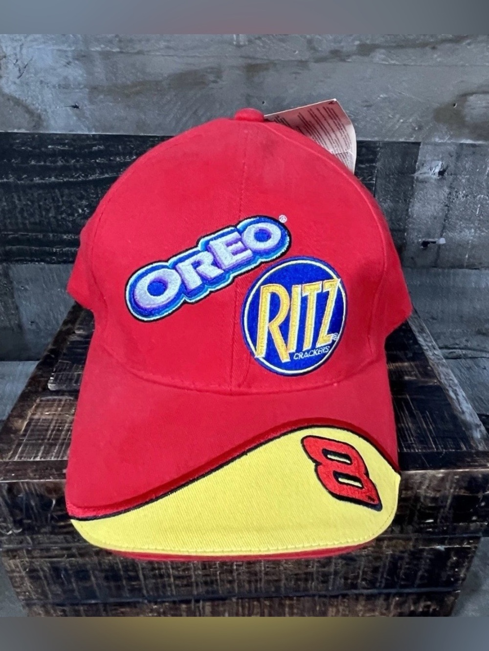 Vintage Dale Earnhardt Jr #8 Red Yellow Oreo Ritz Cap Hat Winner Circle NEW